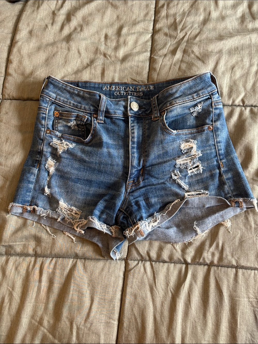 American Eagle Outfitters Hi-Rise Super Stretch Denim Shorts